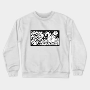 Doodle Funny Faces Crewneck Sweatshirt